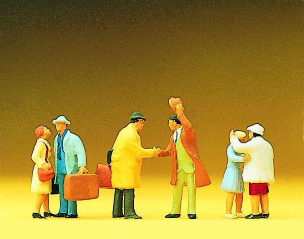 Personnages se souhaitant la bienvenue