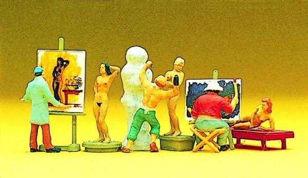 Peintres et sculpteurs avec des modèles
