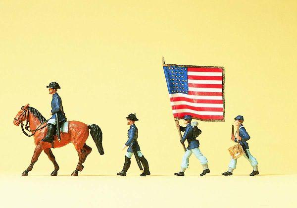 Officiers et porte drapeau