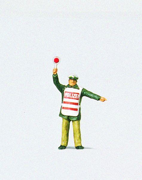 Policier avec gilet de sécurité