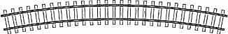 Rail courbe R=380 mm, 30°