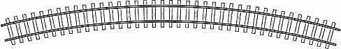 Rail courbe R=520 mm, 30°
