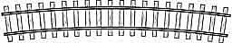 Rail courbe R=520 mm, 15°