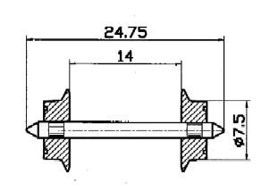Essieux diametre 7,5 mm