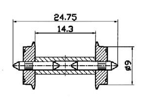 Essieux diametre 9 mm