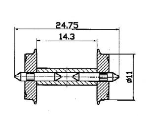 Essieux diametre 11 mm