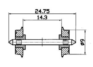 Essieux diametre 9 mm