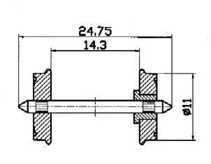 Essieux diametre 11 mm