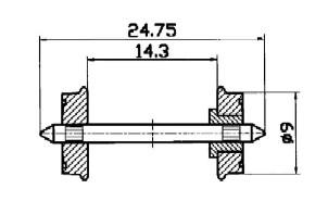 Essieux RP-25, diametre 9 mm