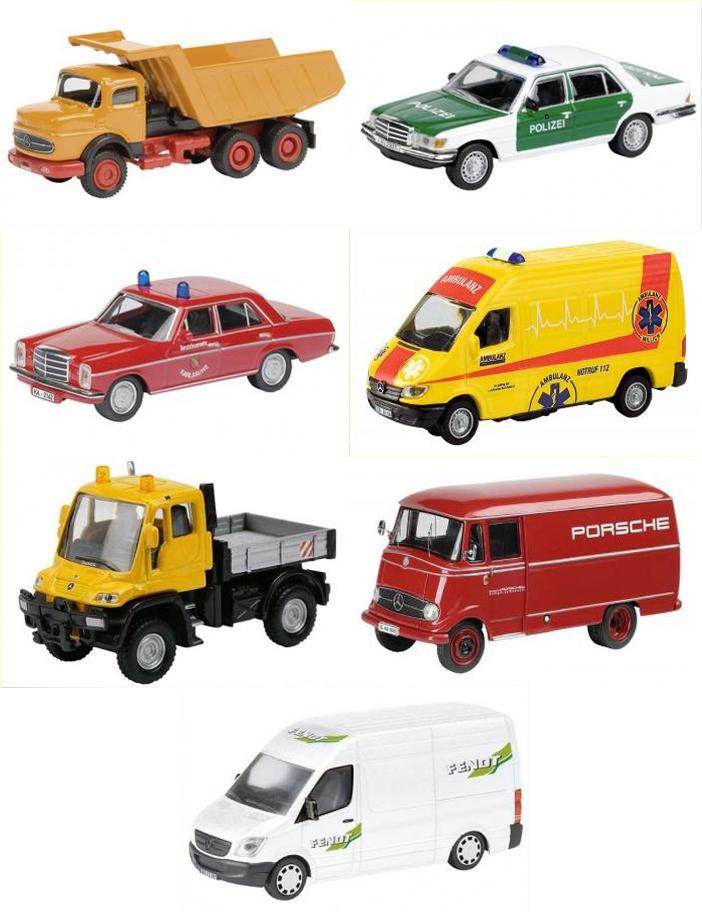 Divers véhicules Mercedes-B.