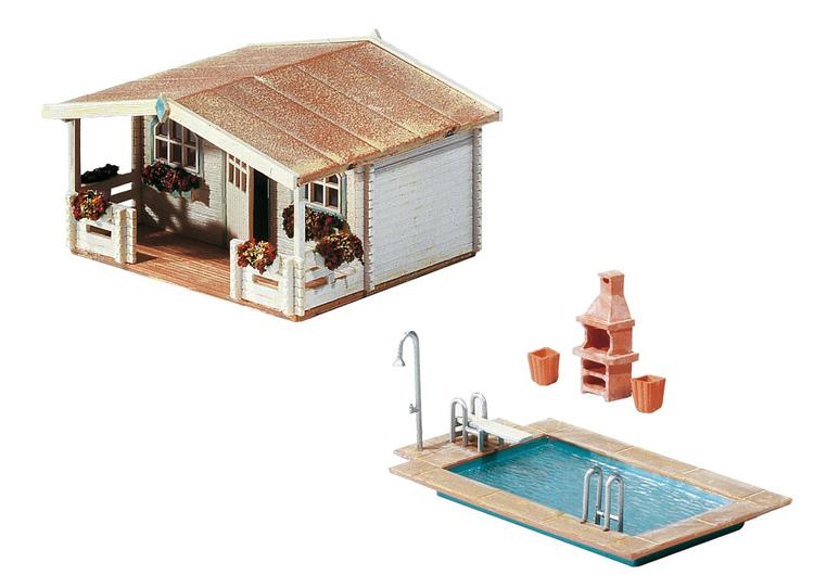 Piscine et cabanon de jardin