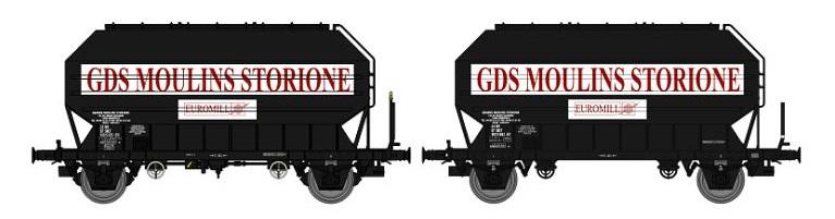 Set de wagons céréaliers "Gds Moulins Storione""