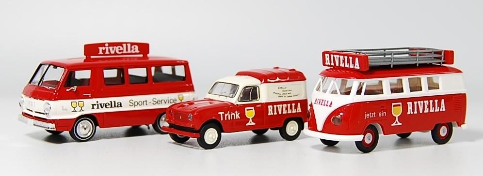 Coffret de 3 camionettes Rivella