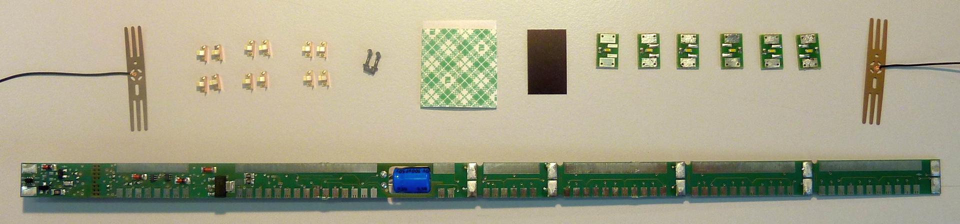 Eclairage interieur pour voitures a 4 essieux