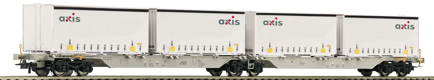 Wagon porte-conteneur double "AXIS"