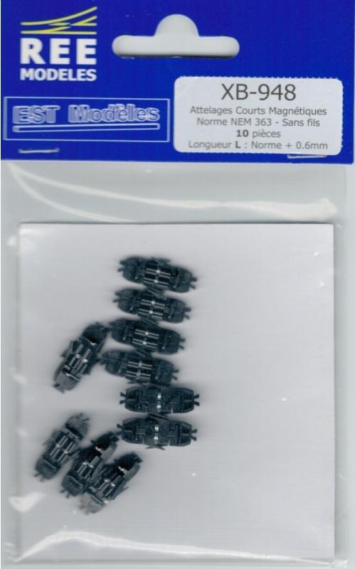 Attelages a aimants sans fil "L" + 0,6 mm