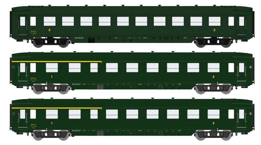 Coffret de 3 voitures DEV A0 chassis noir + toit noir