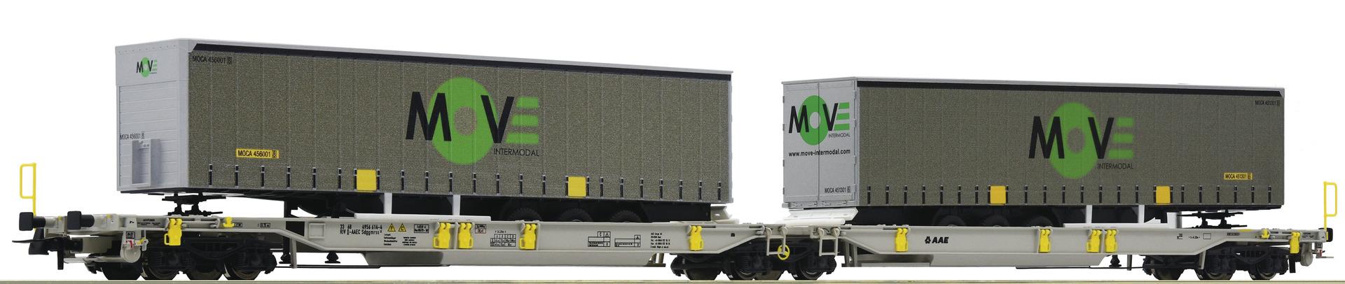 Wagon porte conteneurs double T2000 "MOV"