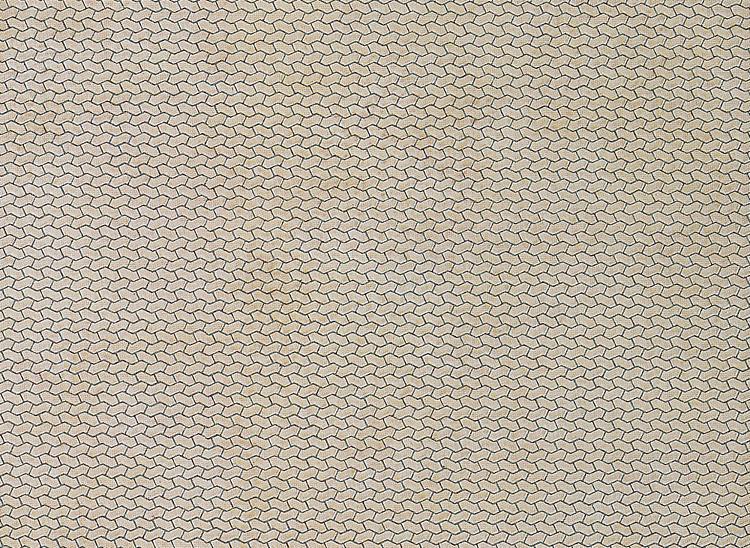 Plaque de carton fort "route pavee"