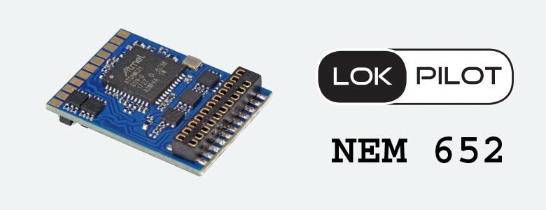 Décodeur dégital (V5.0) avec connecteur 8 poles / NEM 652