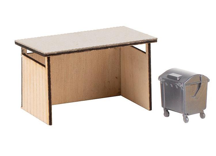 Abri à ordures et conteneur