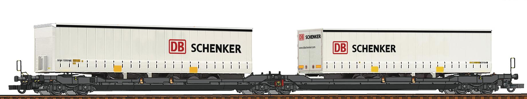 Wagon porte conteneurs double type T3000e