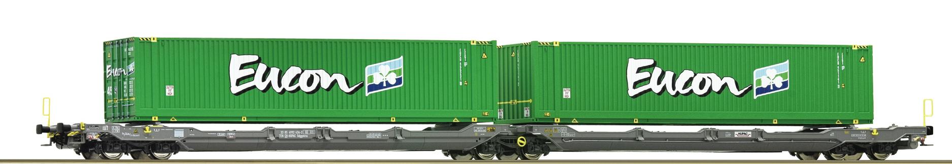 Wagon porte conteneurs double type T3000e