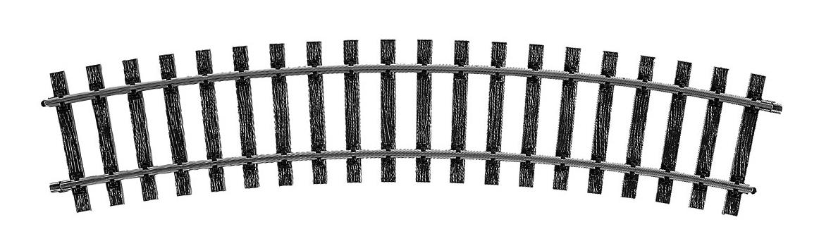 Rail courbe rayon = 1020 mm, 22,5°