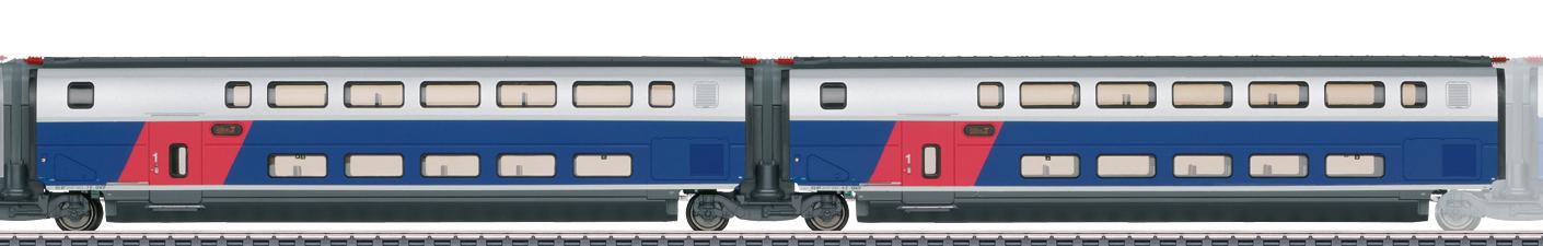 Coffret de 2 voitures 1ere classe TGV DUPLEX