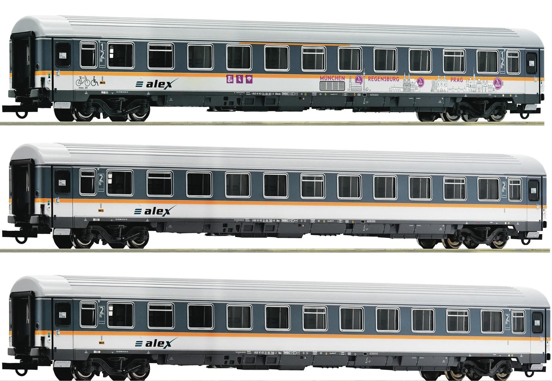 Coffret de voitures "Länderbahn" 1 x ABbmdz et 2x Bmz