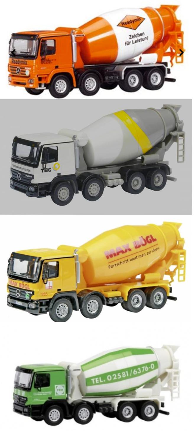 Ensemble de camions toupie