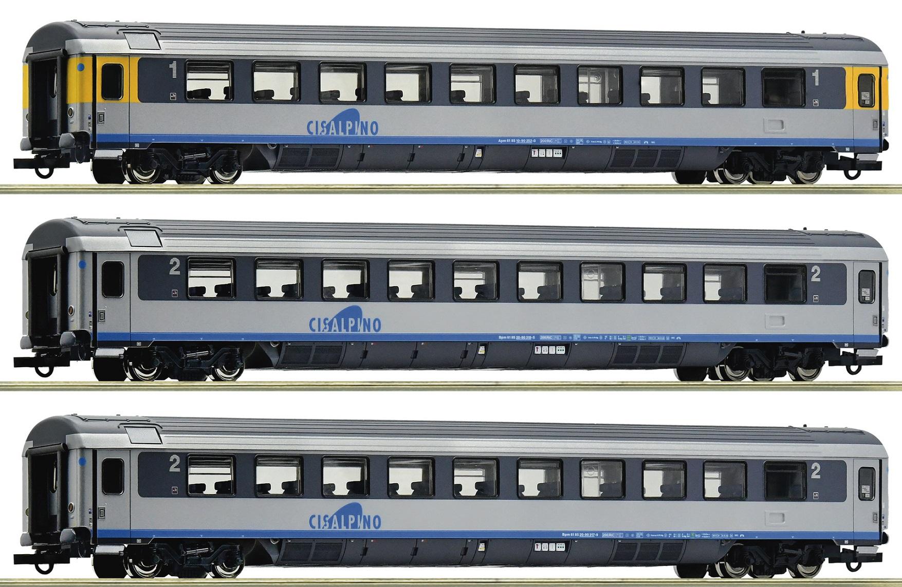 Coffret No1 de 3 voitures EuroCity