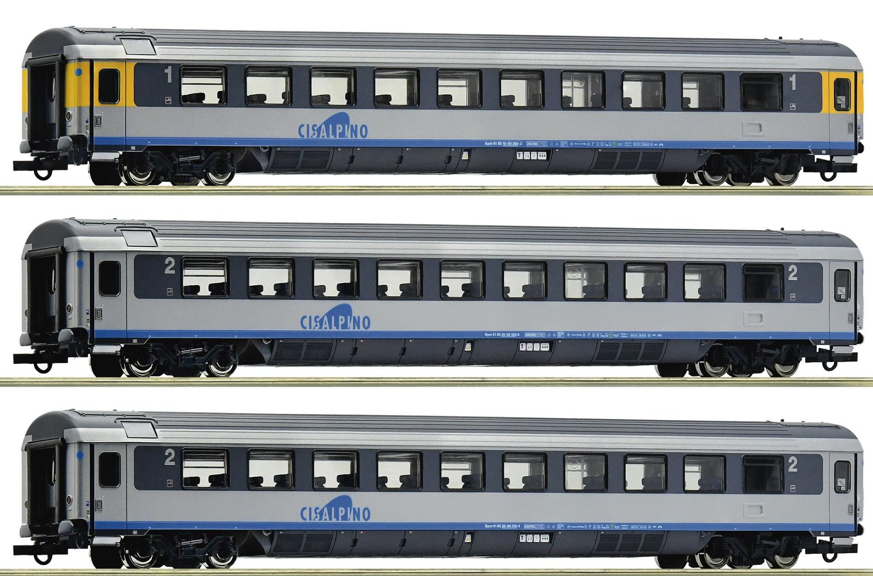 Coffret No 2 de 3 voitures EuroCity