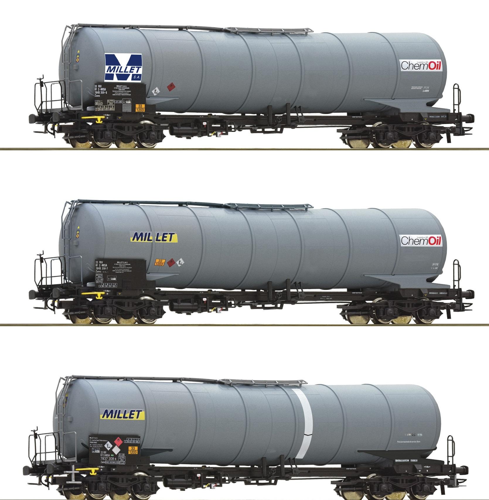 Coffret de 3 wagons citernes "Millet"
