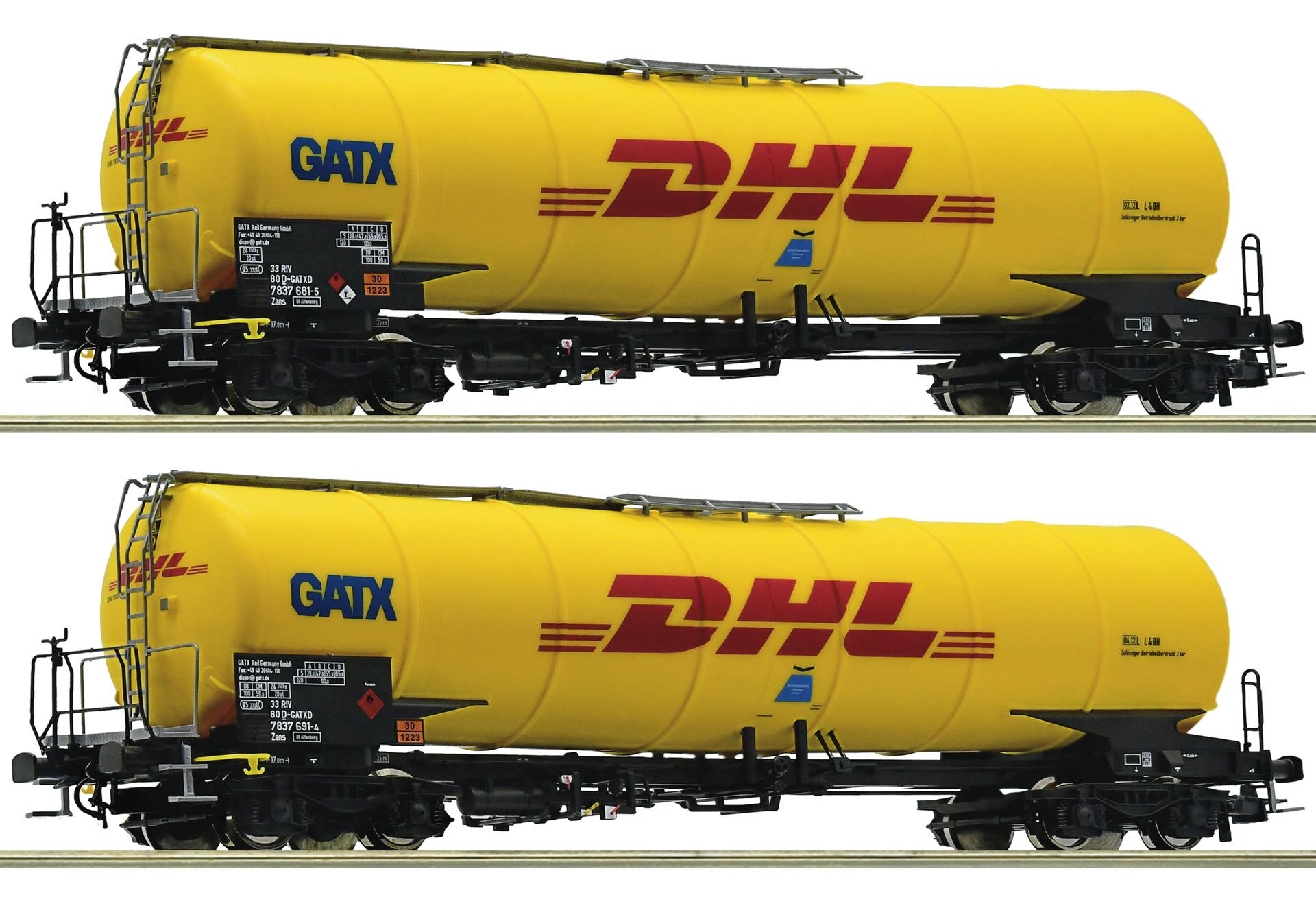 Coffret de 2 wagons citernes "GATX-DHL"