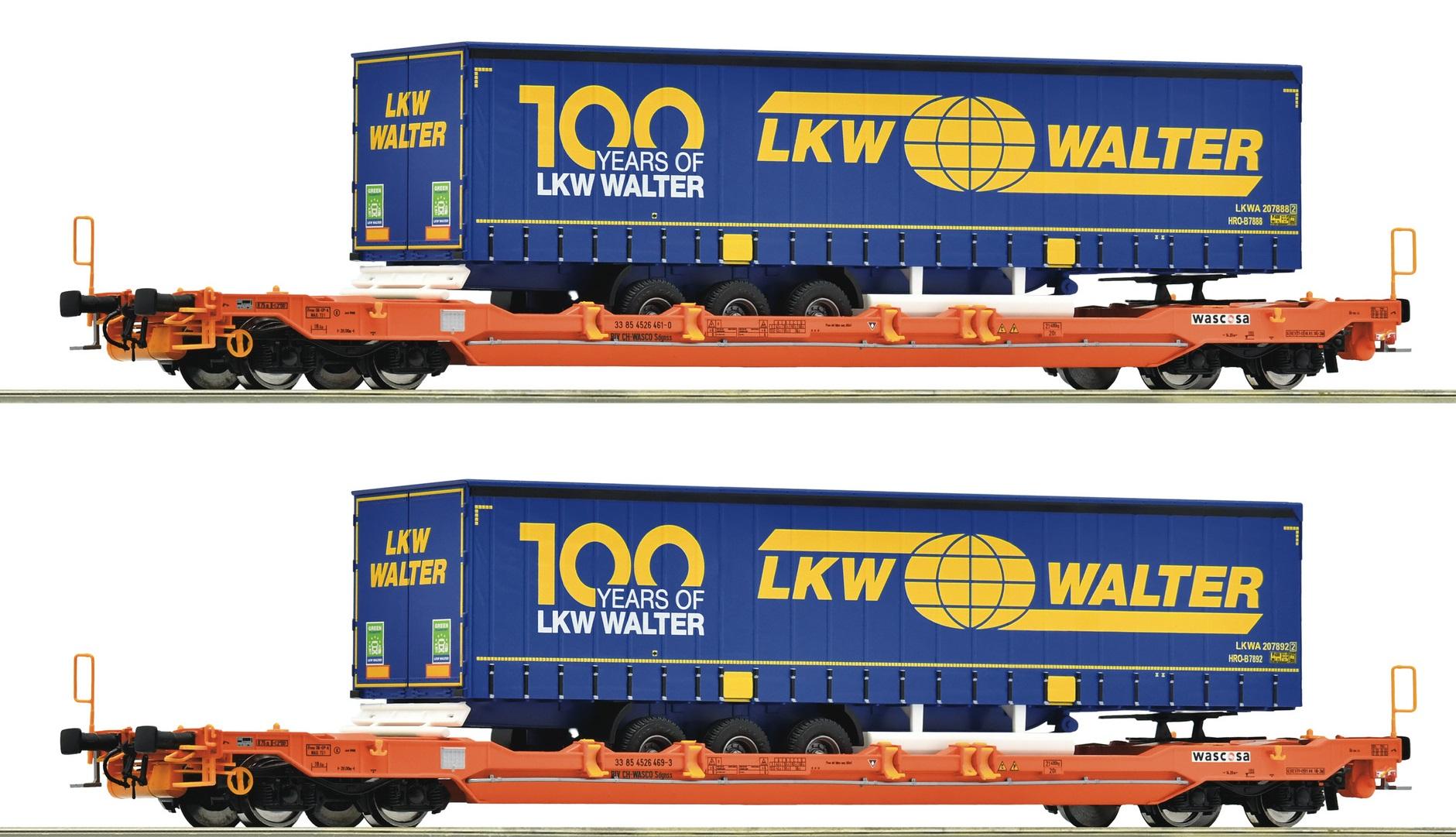 Set de 2 wagons T5 avec semi remorque "100 ans Walter"