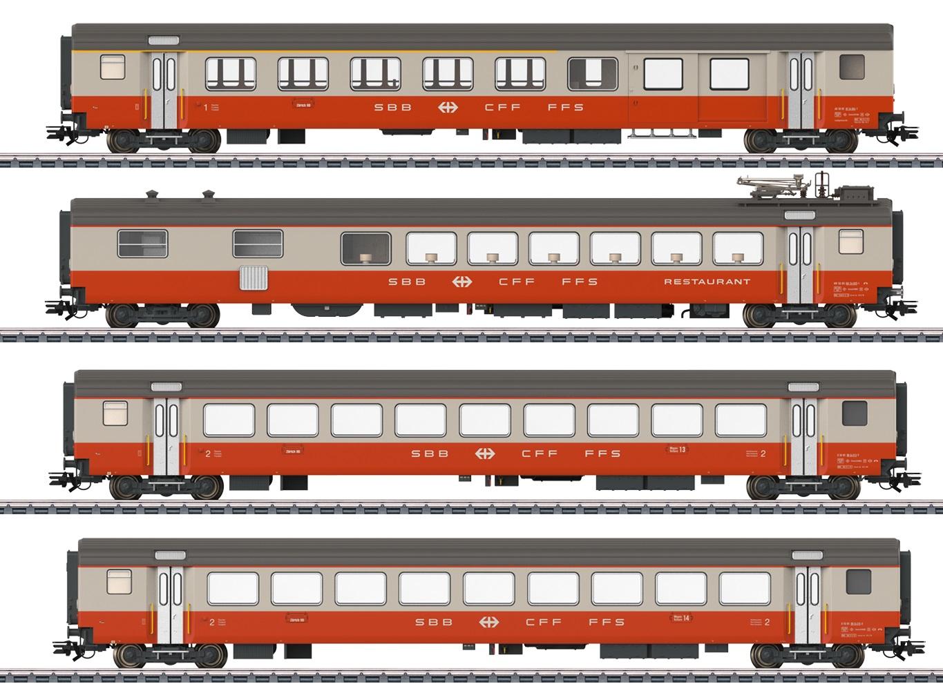 Coffret de voitures type EWIII Swiss Express