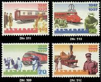 Suisse - 4 timbres 150 ans des chemins de fer suisses