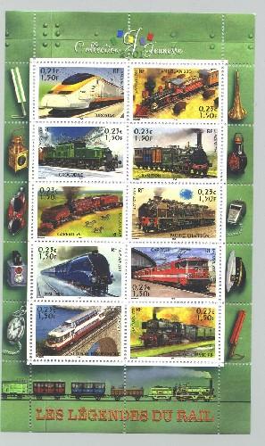 France - 10 timbres avec diverses locs