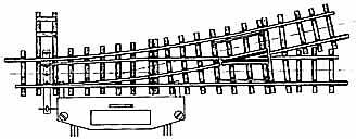 Aiguillage électrique gauche 162,3 mm, R 515 mm, 12°